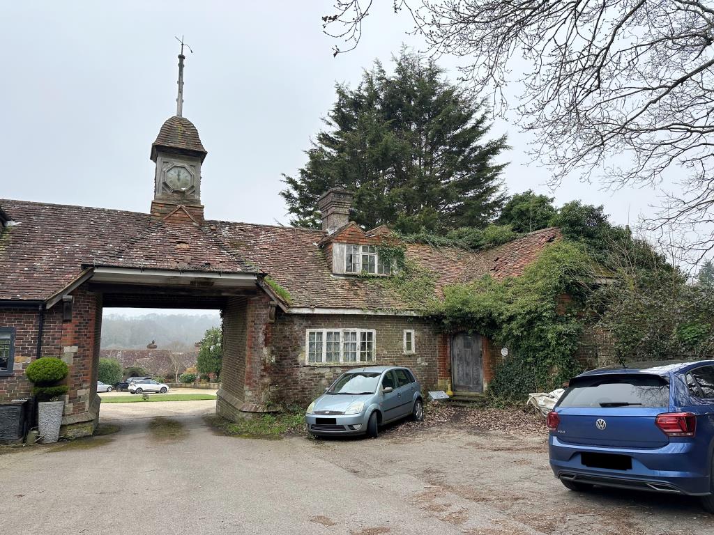 Lot: 57 - TWO-BEDROOM COTTAGE WITH ADJOINING CLOCK TOWER FOR REFURBISHMENT - Front of property view